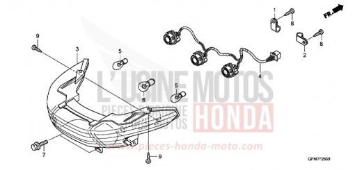 REAR COMBINATION LIGHT NHX110WH8 de 2008